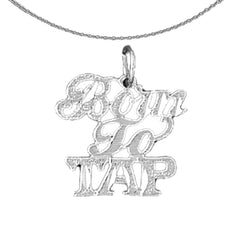 Sterling Silver Saying Pendant (Rhodium or Yellow Gold-plated)