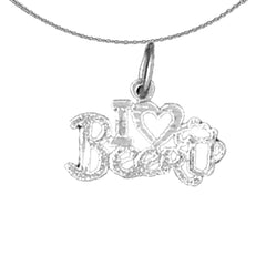 Sterling Silver Saying Pendant (Rhodium or Yellow Gold-plated)