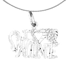 Sterling Silver Saying Pendant (Rhodium or Yellow Gold-plated)