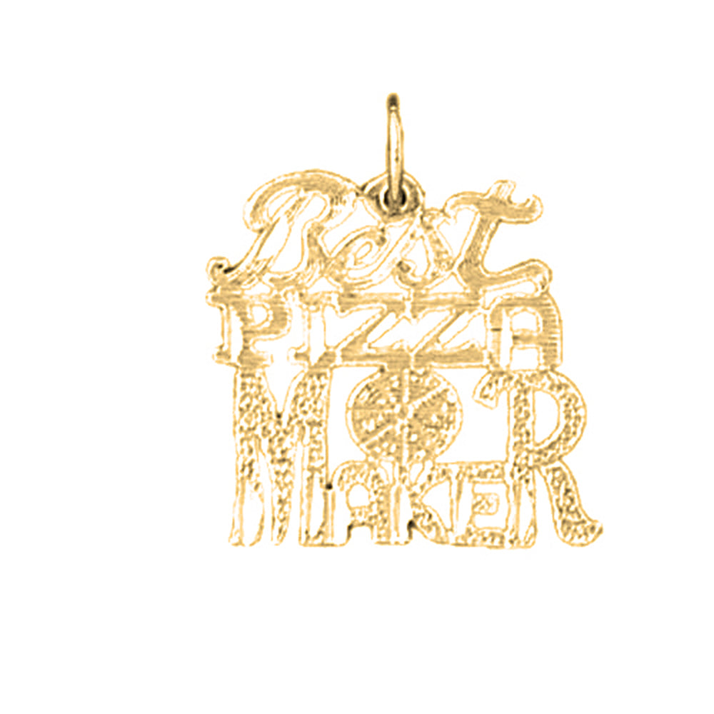 Yellow Gold-plated Silver Saying Pendant