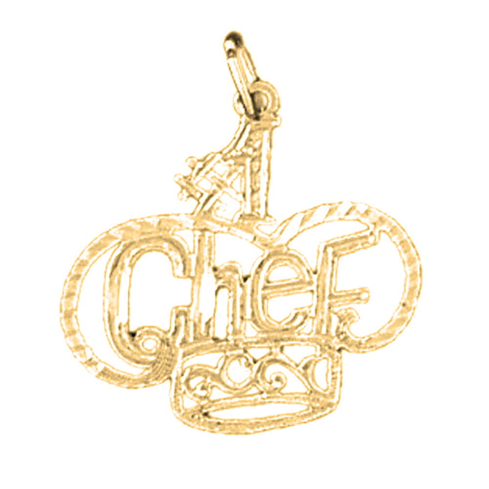 Yellow Gold-plated Silver Saying Pendant