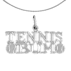 Colgante de plata de ley con forma de tenis (chapado en rodio o oro amarillo)