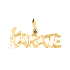 Yellow Gold-plated Silver Karate Pendant