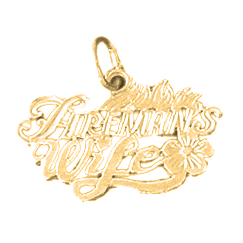 Yellow Gold-plated Silver Fireman's Wife Pendant