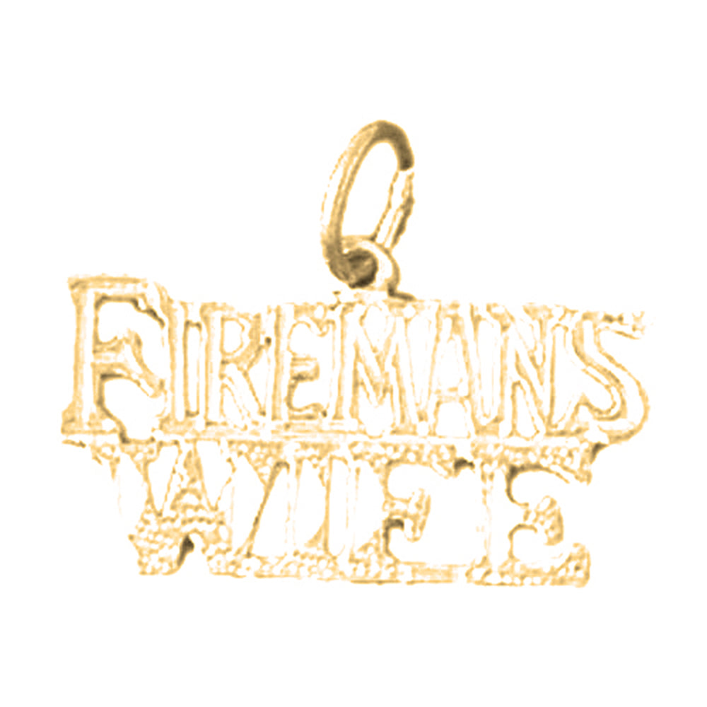 Yellow Gold-plated Silver Fireman's Wife Pendant