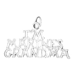 Sterling Silver I'M Marines Grandma Pendant