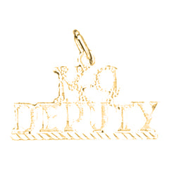 Yellow Gold-plated Silver K-9 Deputy Pendant