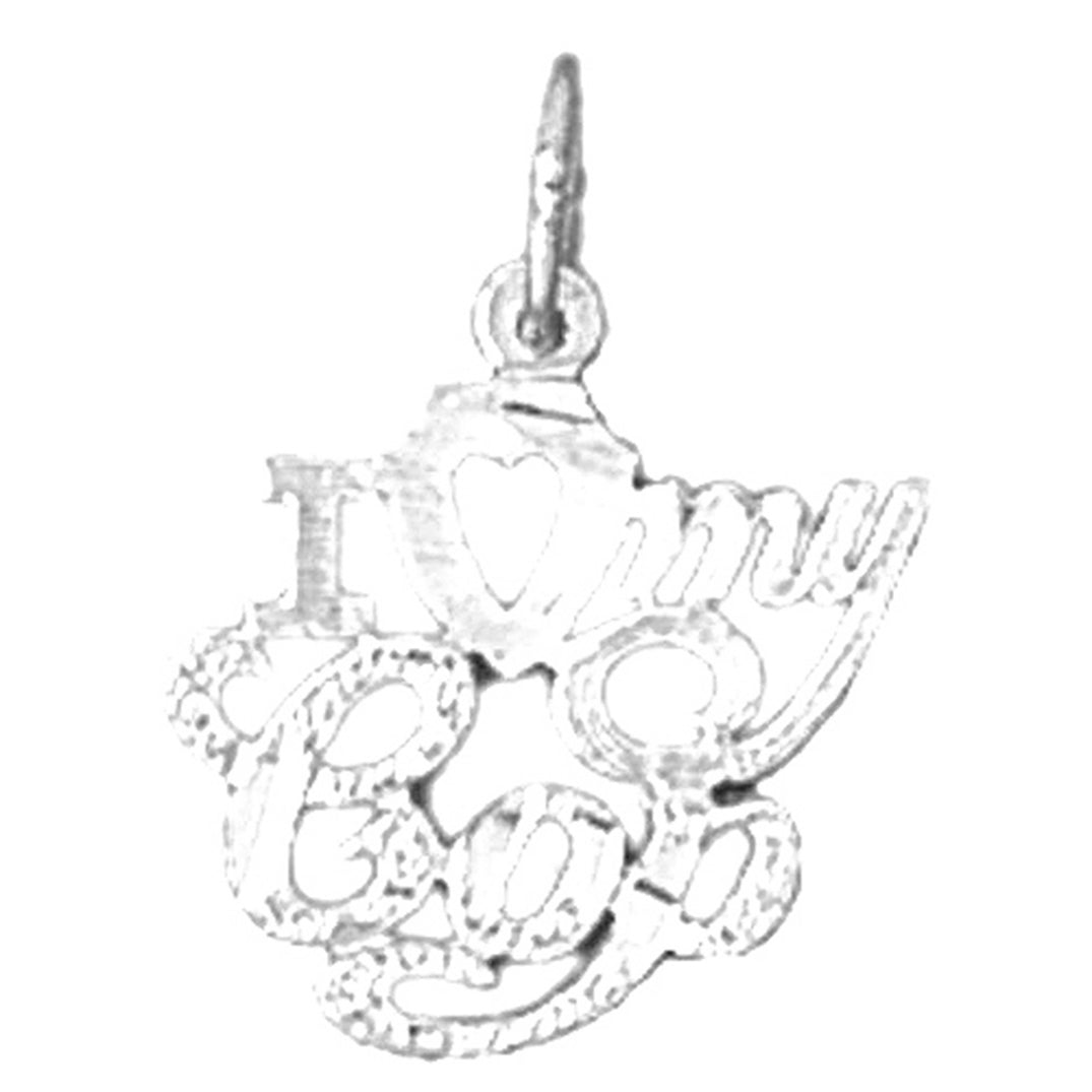 Sterling Silver I Love My Cop Pendant