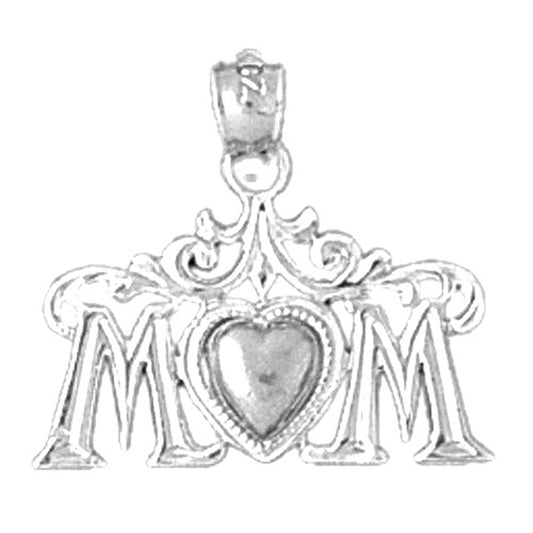 Sterling Silver Mom Pendant