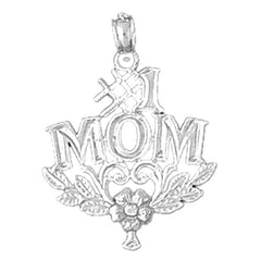 Sterling Silver #1 Mom Pendant