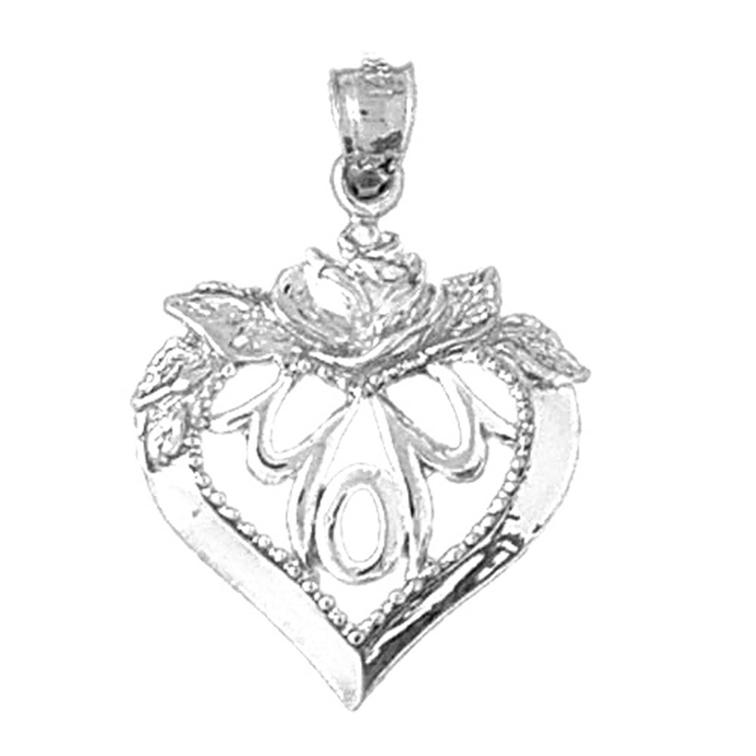 Sterling Silver Mom In Heart Pendant