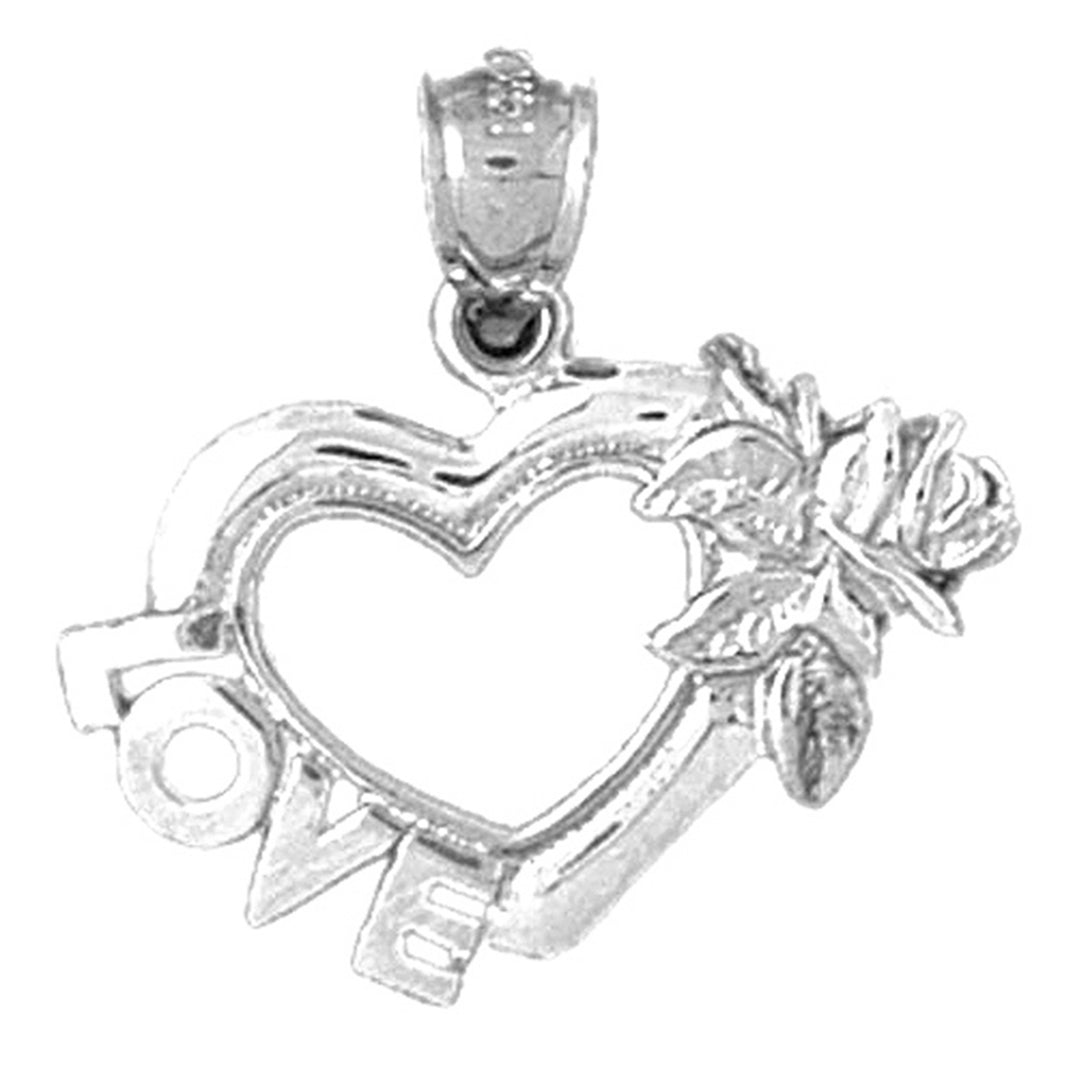 Sterling Silver Love With Heart Pendant