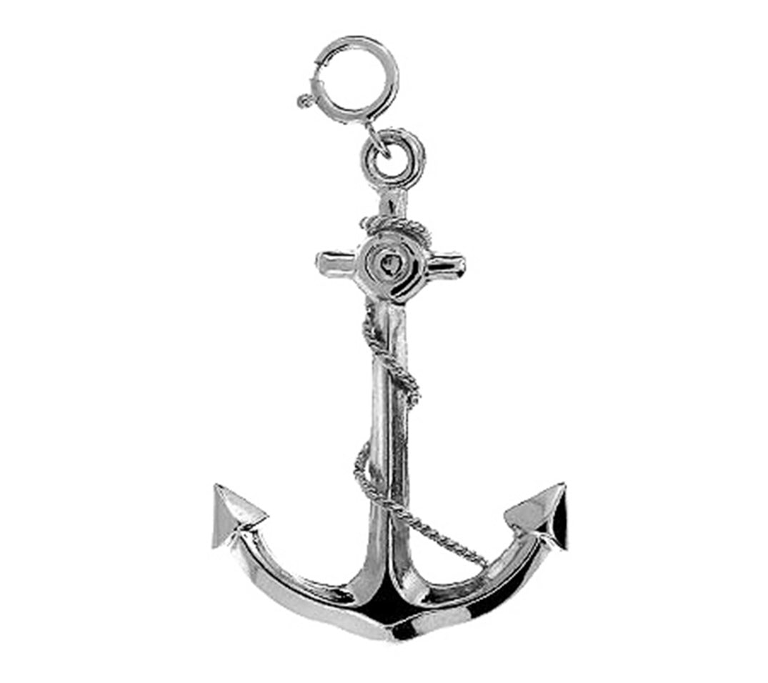 Sterling Silver 3D Anchor Pendant