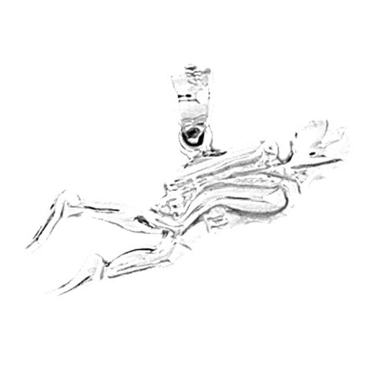 Sterling Silver Scuba Man Pendant