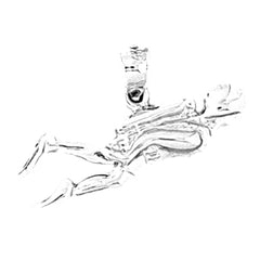 Sterling Silver Scuba Man Pendant