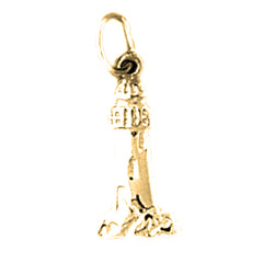 Yellow Gold-plated Silver Light Tower Pendant