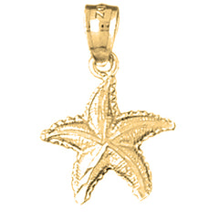 Yellow Gold-plated Silver Starfish Pendant