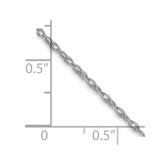 14 Karat Weißgold 1,35 mm Kabelseilkette