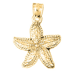 Yellow Gold-plated Silver Starfish Pendant
