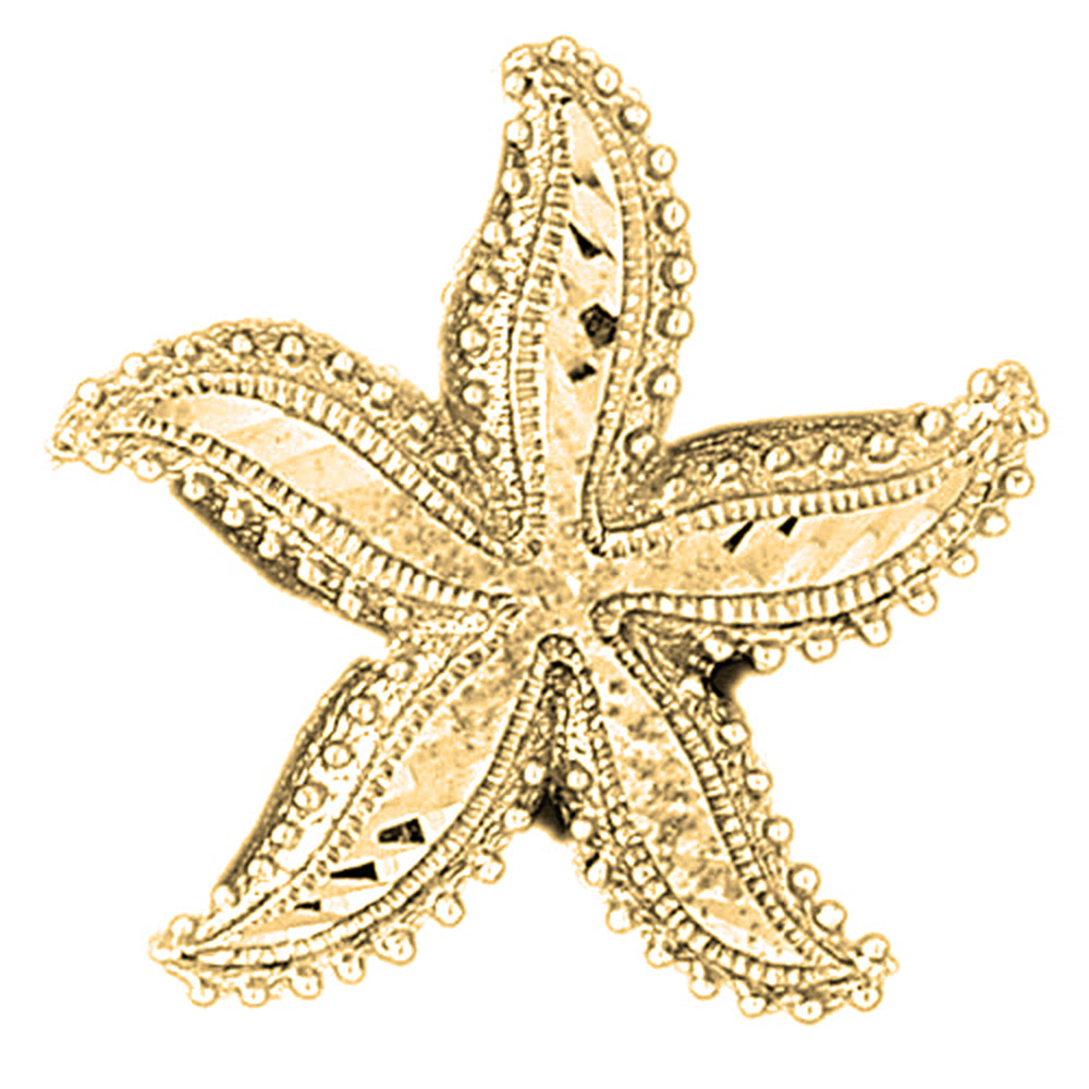 Yellow Gold-plated Silver Starfish Pendant