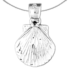 Colgante de concha de plata de ley (bañado en rodio o oro amarillo)