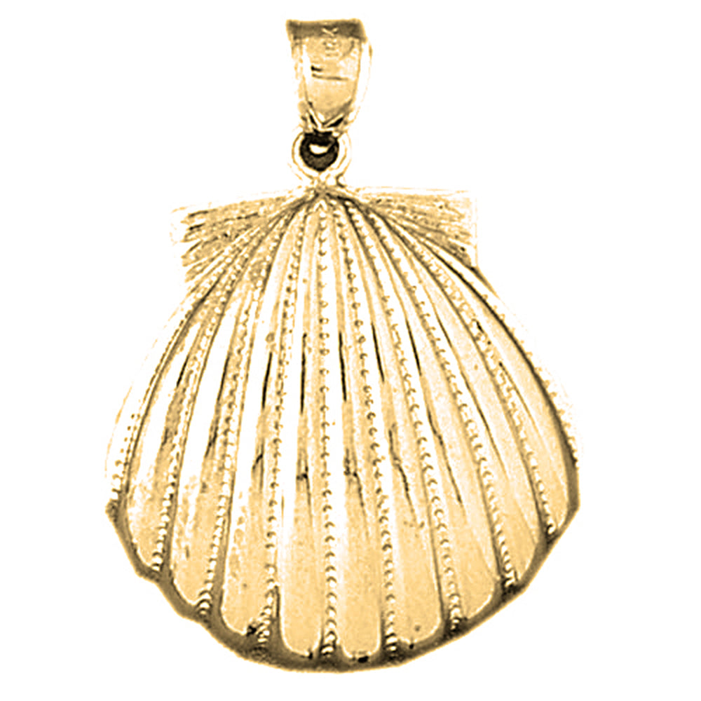 Yellow Gold-plated Silver Sea Shell Pendant