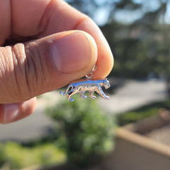 Sterling Silver Lion Pendant (Rhodium or Yellow Gold-plated)