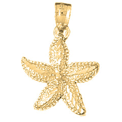 Yellow Gold-plated Silver Starfish Pendant