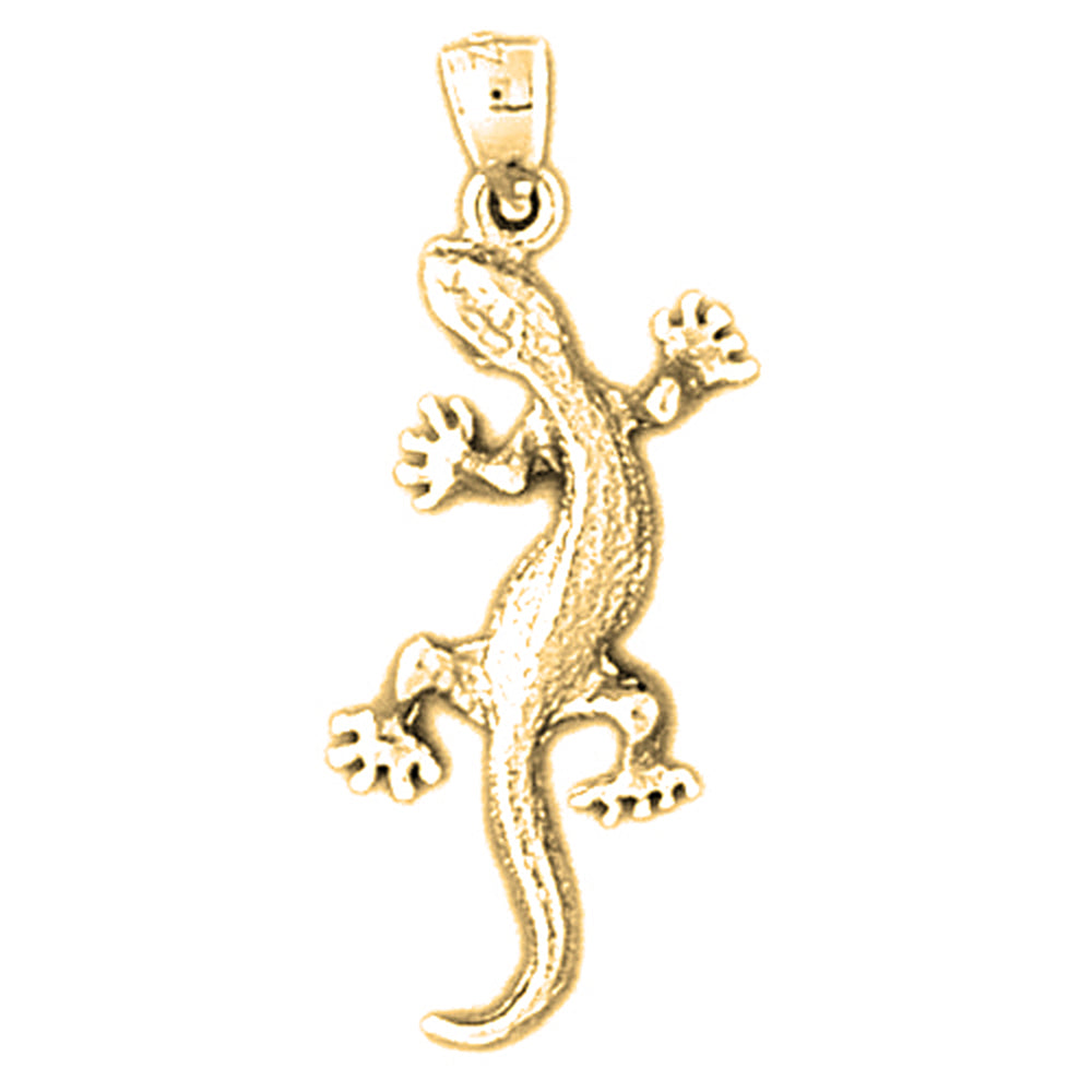 Yellow Gold-plated Silver Gecco Pendant