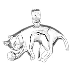 Sterling Silver Cat Pendant