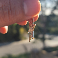 Sterling Silver Sheriff Badge Pendant (Rhodium or Yellow Gold-plated)