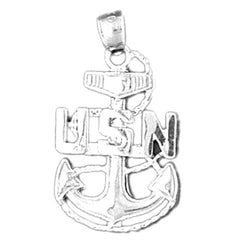 Sterling Silver Police Badge Pendant