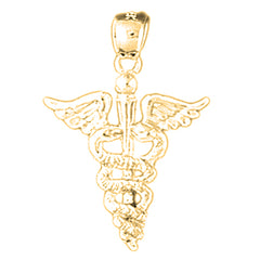 Yellow Gold-plated Silver Registered Nurse Pendant