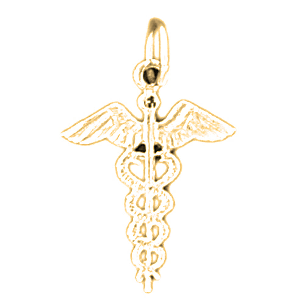 Yellow Gold-plated Silver Registered Nurse Pendant