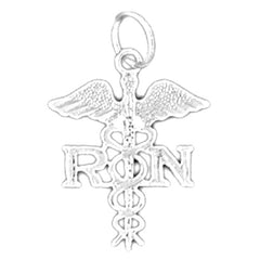 Sterling Silver Registered Nurse Pendant