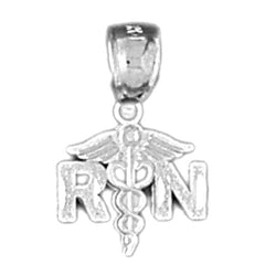 Sterling Silver Registered Nurse Pendant