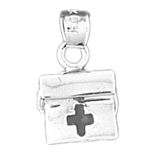 Sterling Silver 3D Medical Bag Pendant