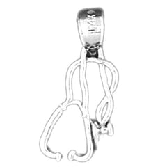 Sterling Silver 3D Stethoscope Pendant