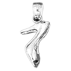 Sterling Silver 3D High Heel Pendant