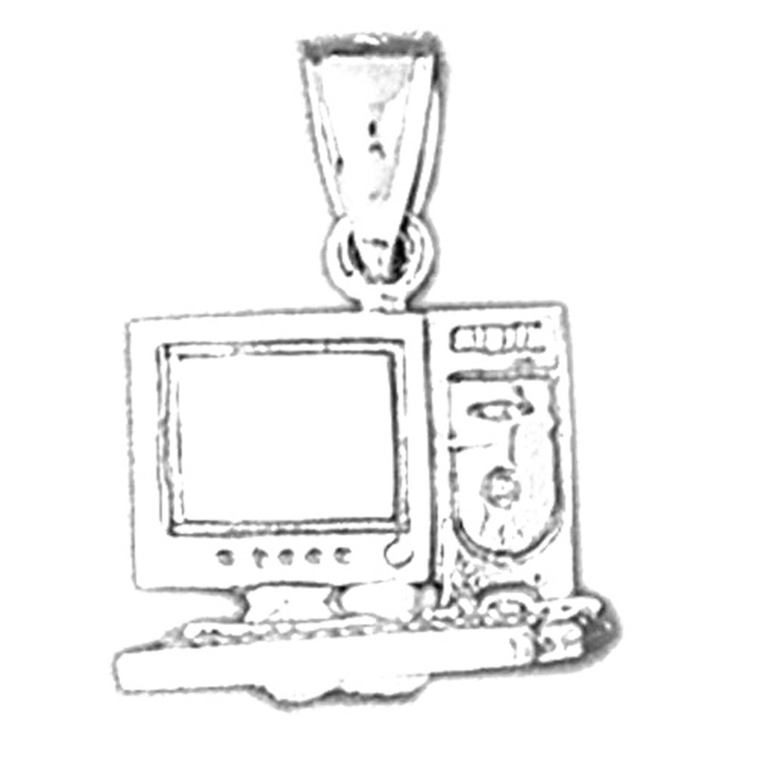 Sterling Silver Computer Pendant