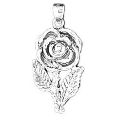 Sterling Silver Rose Pendant