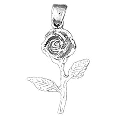 Sterling Silver Rose Pendant