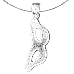 Maskenanhänger aus Sterlingsilber (rhodiniert oder gelbvergoldet)