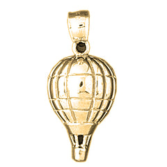 Yellow Gold-plated Silver Hot Air Balloon Pendant