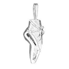 Sterling Silver Ballerina Shoe Pendant