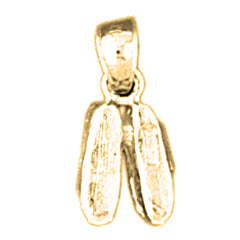 Yellow Gold-plated Silver Shoes Pendant