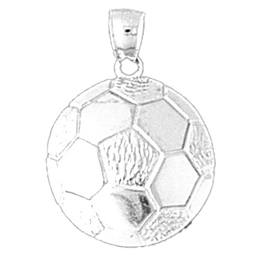 Sterling Silver Soccer Ball Pendant
