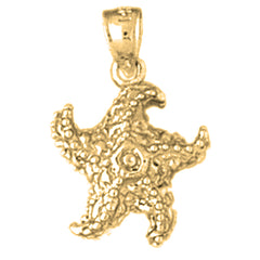 Yellow Gold-plated Silver Starfish Pendant