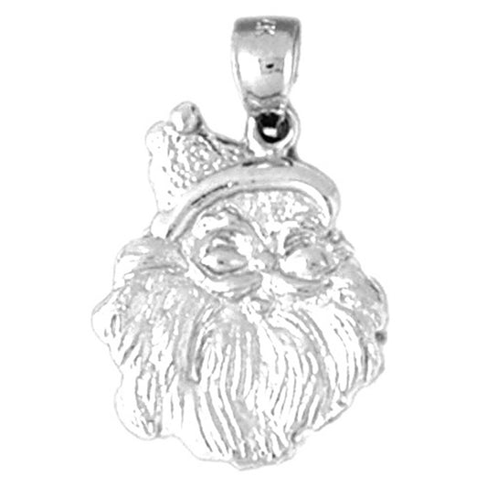 Sterling Silver Santa's Head Pendant