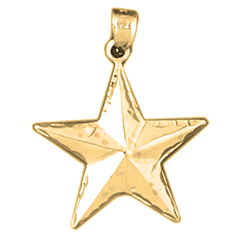 Yellow Gold-plated Silver Star Pendant